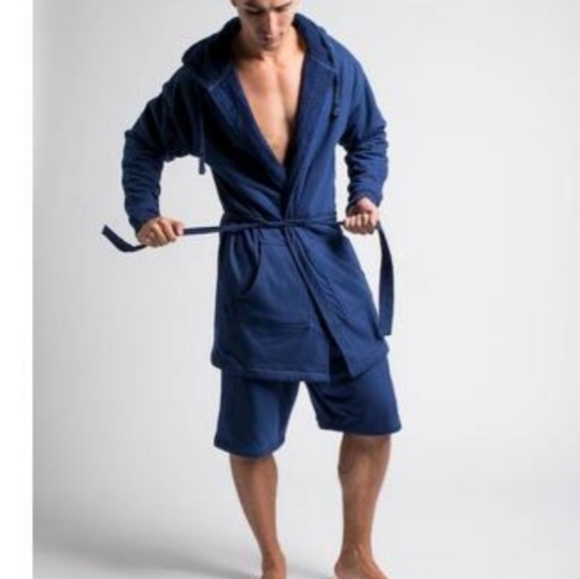 The Dude Robe Luxury Hooded Bathrobe Size L XL Nwt - Picture 3 of 3